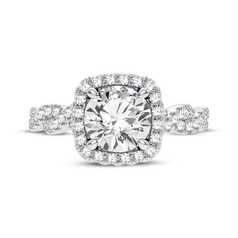 LabCreated Diamonds by KAY RoundCut Engagement Ring 17/8 ct tw 14K