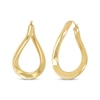 Thumbnail Image 0 of Twist Teardrop Hollow Hoop Earrings 10K Yellow Gold