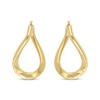 Thumbnail Image 1 of Twist Teardrop Hollow Hoop Earrings 10K Yellow Gold