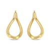 Thumbnail Image 2 of Twist Teardrop Hollow Hoop Earrings 10K Yellow Gold