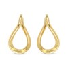 Thumbnail Image 1 of Twist Teardrop Hollow Hoop Earrings 10K Yellow Gold