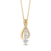 Thumbnail Image 1 of Diamond Three-Stone Infinity Necklace 1/2 ct tw 10K Yellow Gold 18"