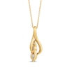 Thumbnail Image 3 of Diamond Three-Stone Infinity Necklace 1/2 ct tw 10K Yellow Gold 18"