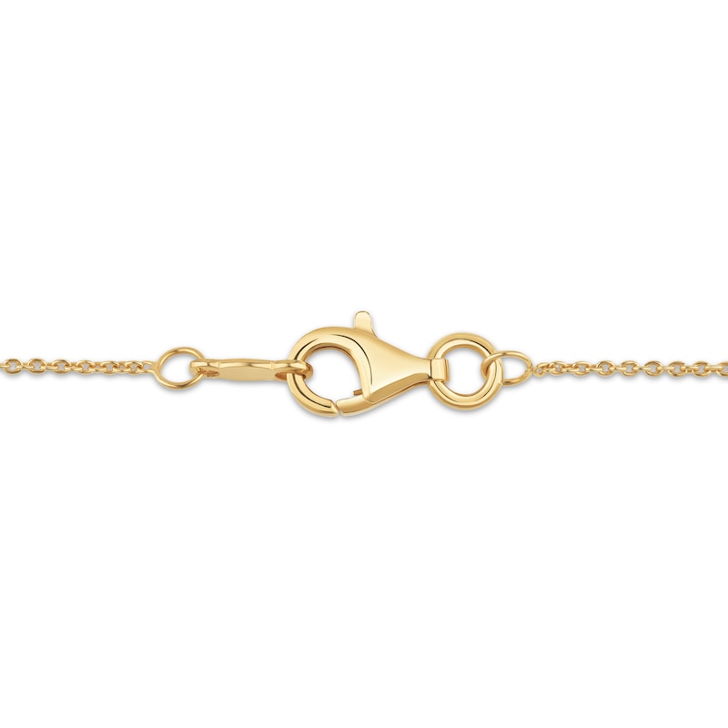 Main Image 4 of Diamond Three-Stone Infinity Necklace 1/2 ct tw 10K Yellow Gold 18"