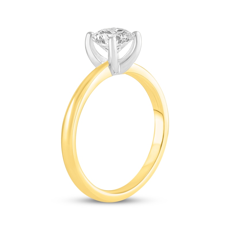 Main Image 2 of Now + Forever Lab-Grown Diamonds Round-Cut Solitaire Engagement Ring 1 ct tw 14K Yellow Gold (F/SI2)