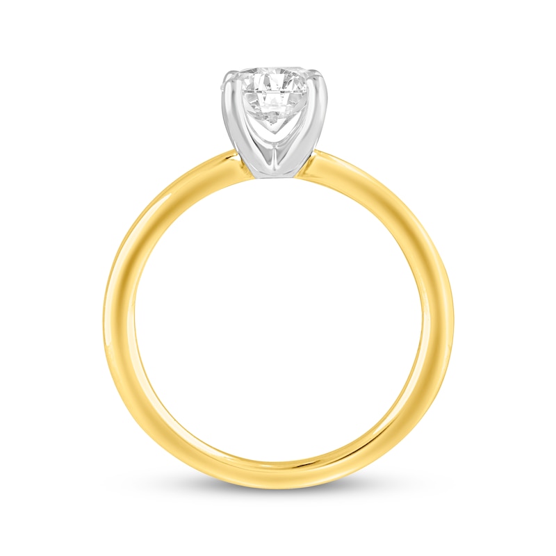 Main Image 3 of Now + Forever Lab-Grown Diamonds Round-Cut Solitaire Engagement Ring 1 ct tw 14K Yellow Gold (F/SI2)