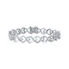 Thumbnail Image 1 of Diamond Heart Link Bracelet 1/2 ct tw Sterling Silver 7&quot;