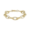 Thumbnail Image 1 of Alternating Oval Link Bracelet 10K Yellow Gold 7.5&quot;
