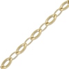 Thumbnail Image 2 of Alternating Oval Link Bracelet 10K Yellow Gold 7.5"
