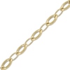 Thumbnail Image 3 of Alternating Oval Link Bracelet 10K Yellow Gold 7.5&quot;