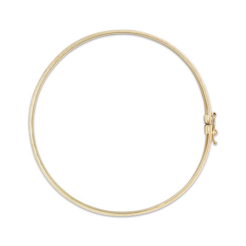 Italian Brilliance Diamond-Cut Flex Bangle Bracelet 14K Yellow Gold