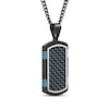 Thumbnail Image 2 of Men's Textured Dog Tag Necklace Ion-Plated Stainless Steel & Carbon Fiber 24"