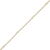 Thumbnail Image 3 of Rope Chain Bead Station Anklet 4mm Semi-Solid 10K Yellow Gold 9"