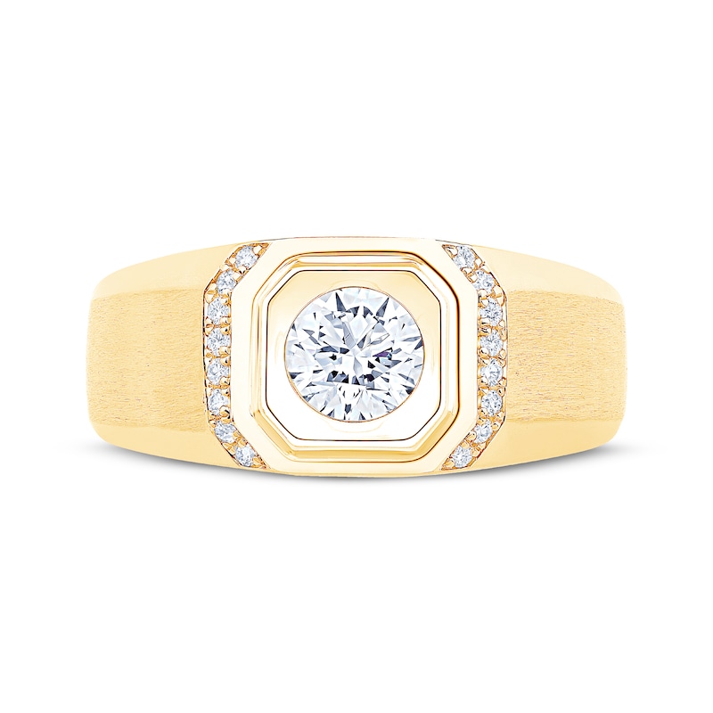 Main Image 3 of Men's Now + Forever Lab-Grown Diamonds Wedding Band 1 ct tw 14K Yellow Gold