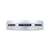 Thumbnail Image 3 of Now + Forever Men's Black & White Diamond Brushed Wedding Band 1/3 ct tw 10K White Gold