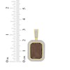 Thumbnail Image 3 of Men's Brown & White Diamond Tag Charm 1 ct tw 10K Yellow