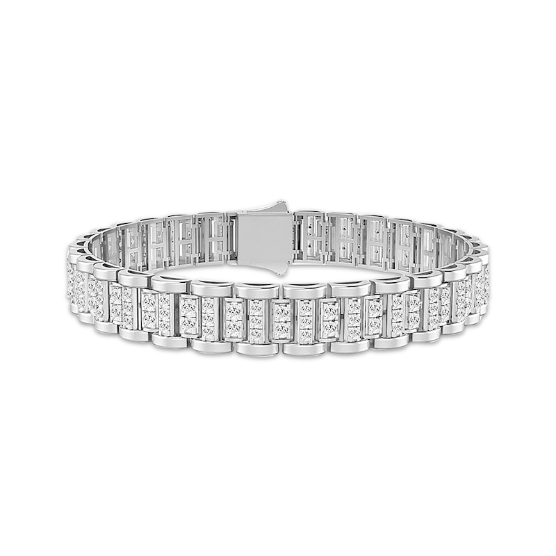 Main Image 1 of KAY Lab-Grown Diamonds Men's Link Bracelet 5 ct tw 10K White Gold 8.5&quot;