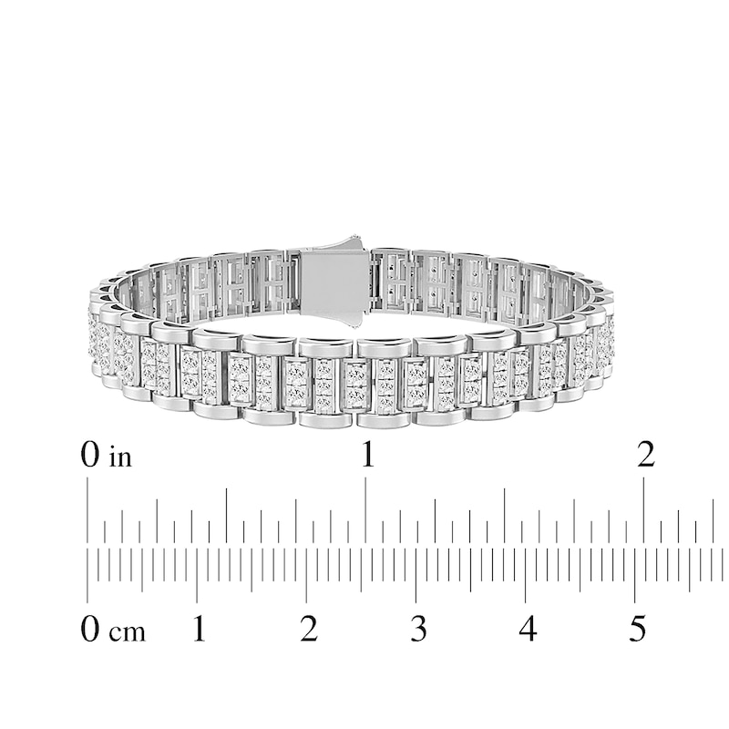 Main Image 5 of KAY Lab-Grown Diamonds Men's Link Bracelet 5 ct tw 10K White Gold 8.5&quot;