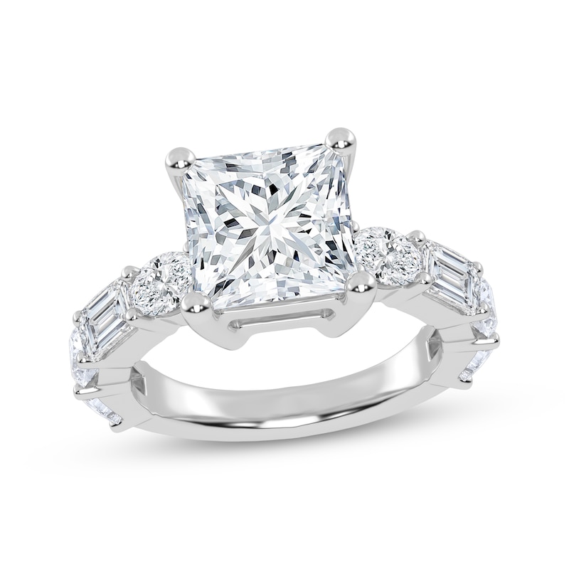 Main Image 1 of Now + Forever Lab-Grown Diamonds Princess-Cut Engagement Ring 3-1/2 ct tw 14K White Gold