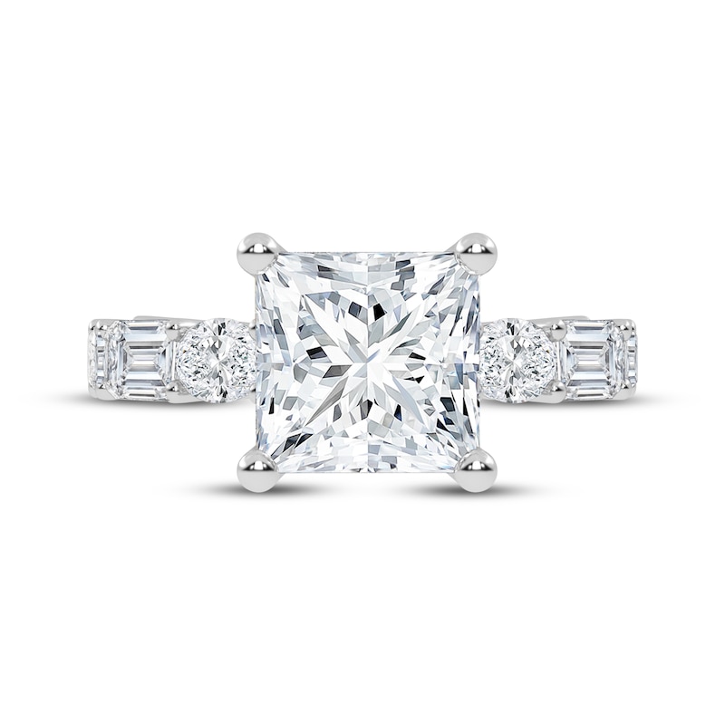 Main Image 3 of Now + Forever Lab-Grown Diamonds Princess-Cut Engagement Ring 3-1/2 ct tw 14K White Gold