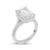 Thumbnail Image 2 of Now + Forever Lab-Grown Diamonds Emerald-Cut Halo Engagement Ring 5-1/2 ct tw 14K White Gold