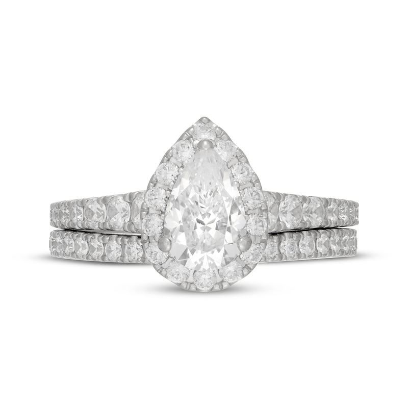 Main Image 3 of Neil Lane Pear-Shaped Diamond Halo Bridal Set 1-7/8 ct tw 14K White Gold
