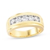 Thumbnail Image 1 of Men's Now + Forever Lab-Grown Diamonds Five-Stone Wedding Band 1 ct tw 14K Yellow Gold