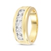Thumbnail Image 2 of Men's Now + Forever Lab-Grown Diamonds Five-Stone Wedding Band 1 ct tw 14K Yellow Gold