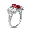 Thumbnail Image 2 of Lab-Created Ruby & White Lab-Created Sapphire 3-Stone Ring Sterling Silver