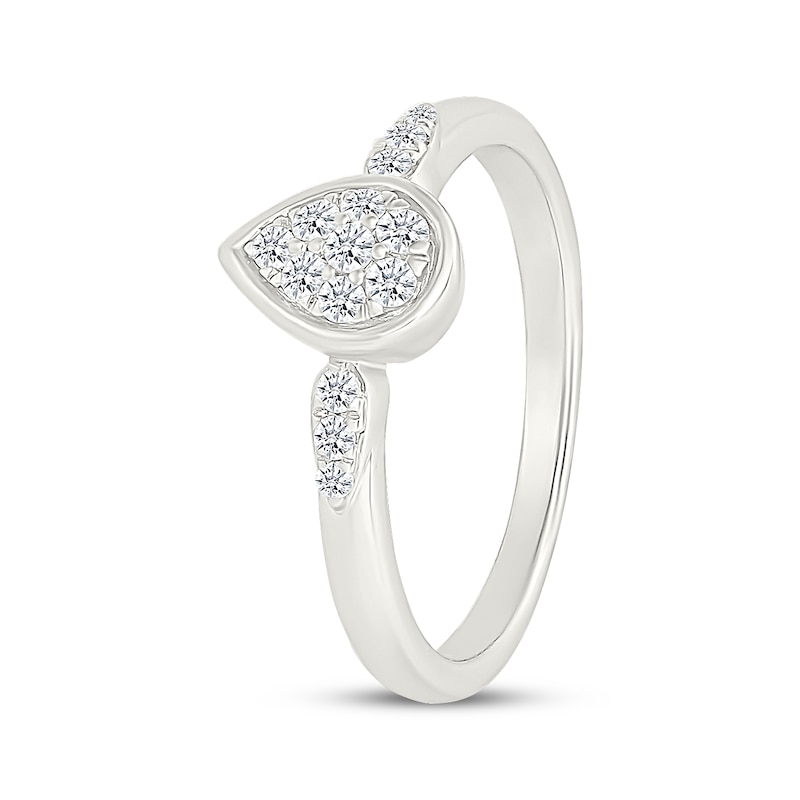 Main Image 2 of KAY Lab-Grown Diamonds Multi-Stone Pear-Shaped Promise Ring 1/5 ct tw Sterling Silver