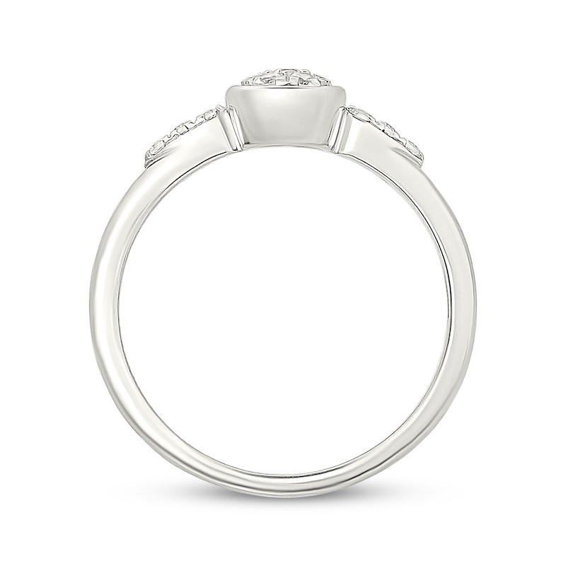 Main Image 3 of KAY Lab-Grown Diamonds Multi-Stone Pear-Shaped Promise Ring 1/5 ct tw Sterling Silver