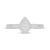 Thumbnail Image 4 of KAY Lab-Grown Diamonds Multi-Stone Pear-Shaped Promise Ring 1/5 ct tw Sterling Silver