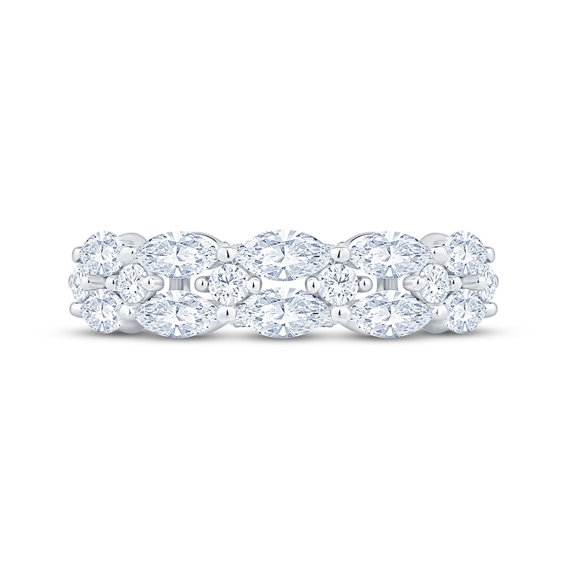 Main Image 3 of Now + Forever Marquise & Round-Cut Diamond Anniversary Ring 1-1/5 ct tw 14K White Gold