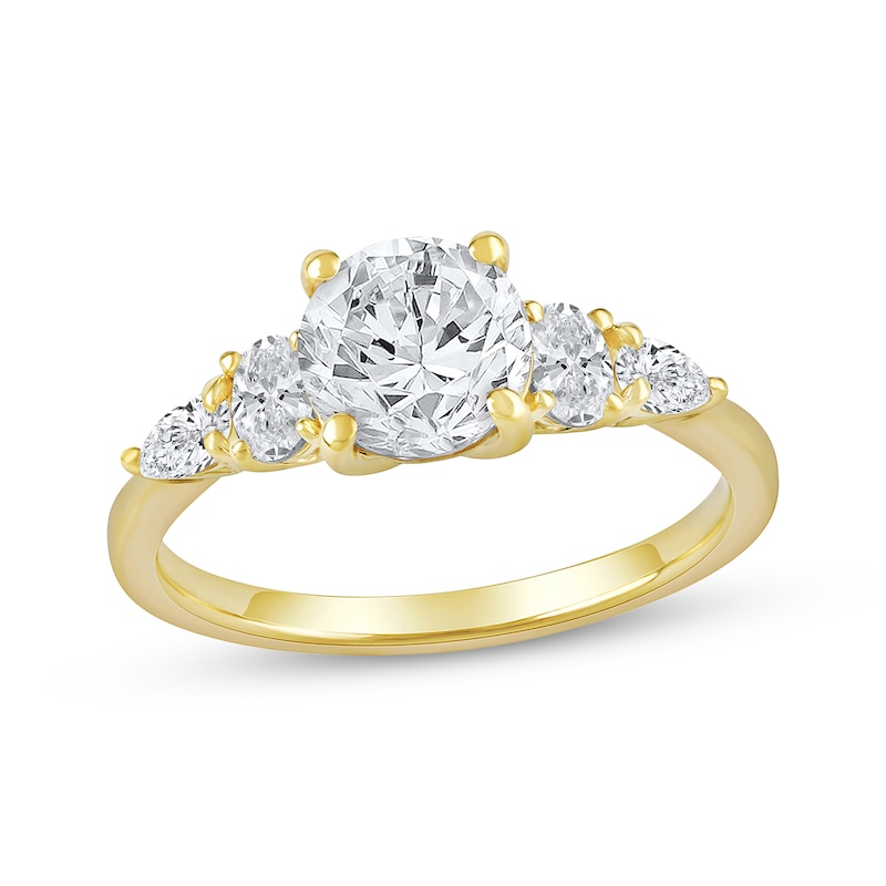 Main Image 1 of Now + Forever Lab-Grown Diamonds Round-Cut Engagement Ring 2 ct tw 14K Yellow Gold