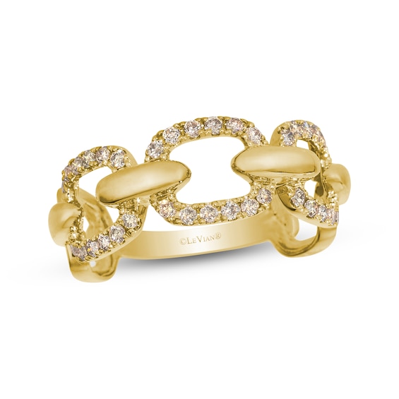 Le Vian Chain Link Ring 3/8 ct tw Diamonds 14K Honey Gold