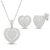 Thumbnail Image 1 of Multi-Diamond Heart-Shaped Gift Set 1/4 ct tw Sterling Silver