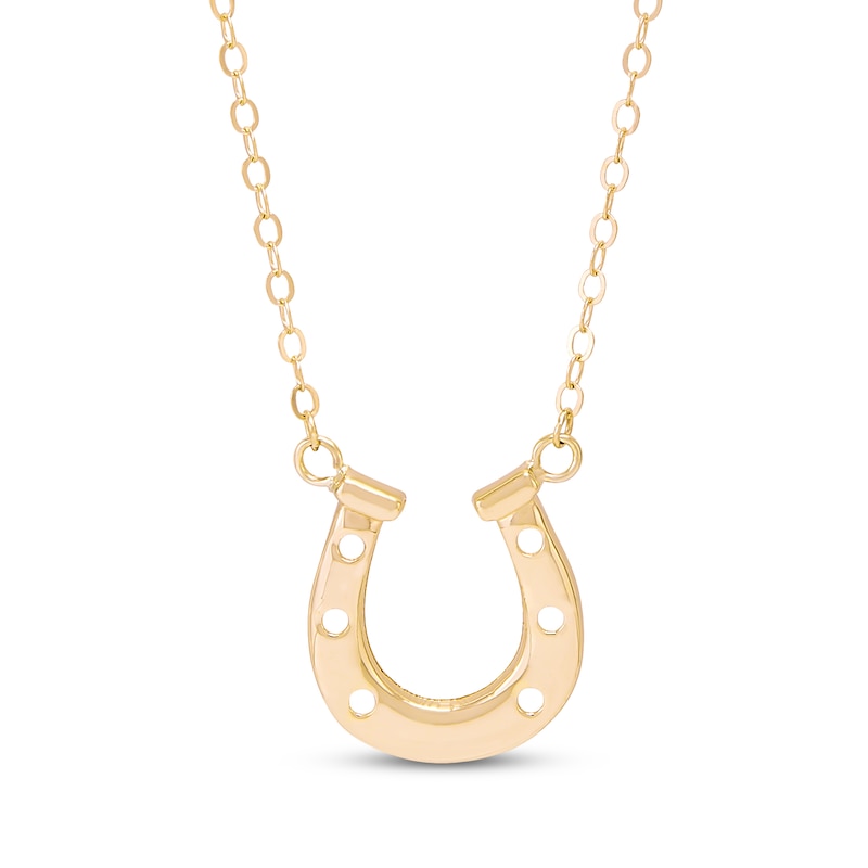 Main Image 1 of Horseshoe Necklace 10K Yellow Gold 18&quot;