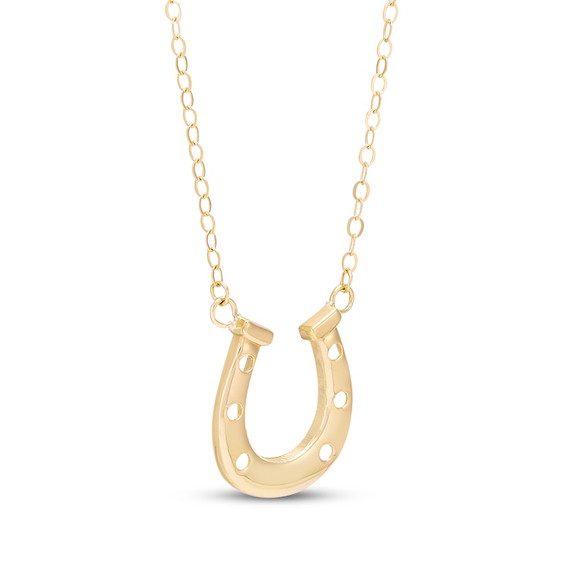 Main Image 2 of Horseshoe Necklace 10K Yellow Gold 18&quot;