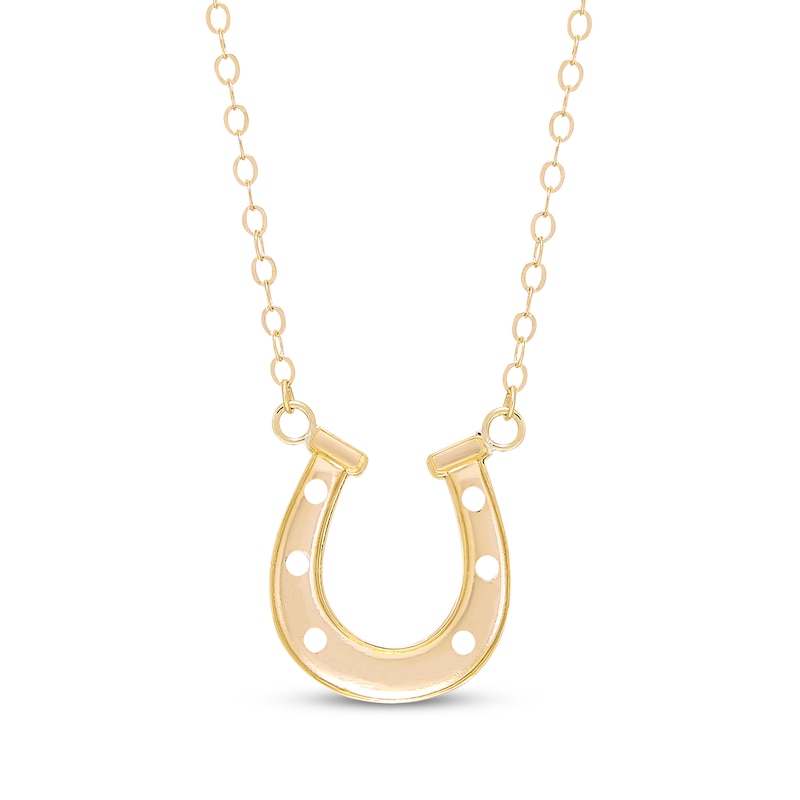 Main Image 3 of Horseshoe Necklace 10K Yellow Gold 18&quot;