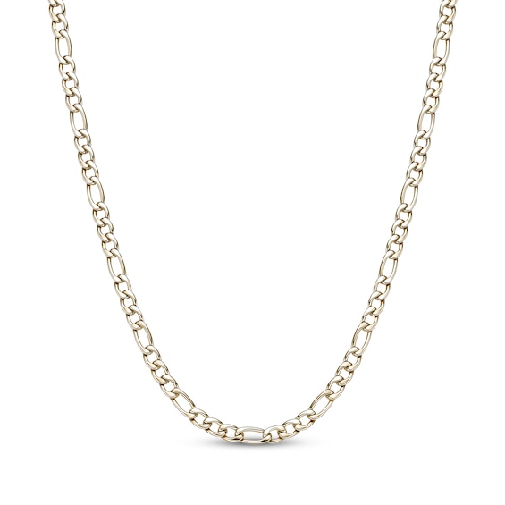 Figaro Chain Necklace 6mm Yellow Ion-Plated Solid Stainless Steel 18"