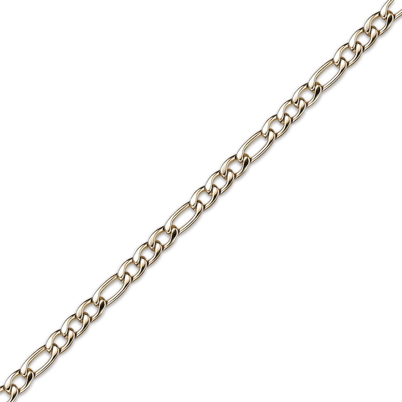 Main Image 2 of Figaro Chain Necklace 6mm Yellow Ion-Plated Solid Stainless Steel 18&quot;