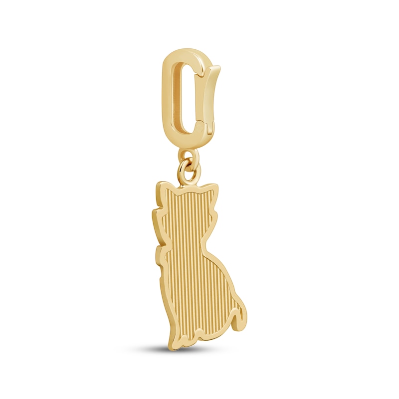 Main Image 3 of Charmed Memories Sitting Cat Charm 10K Yellow Gold