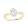 Thumbnail Image 1 of Now + Forever Oval-Cut Diamond Halo Engagement Ring 7/8 ct tw 14K Yellow Gold