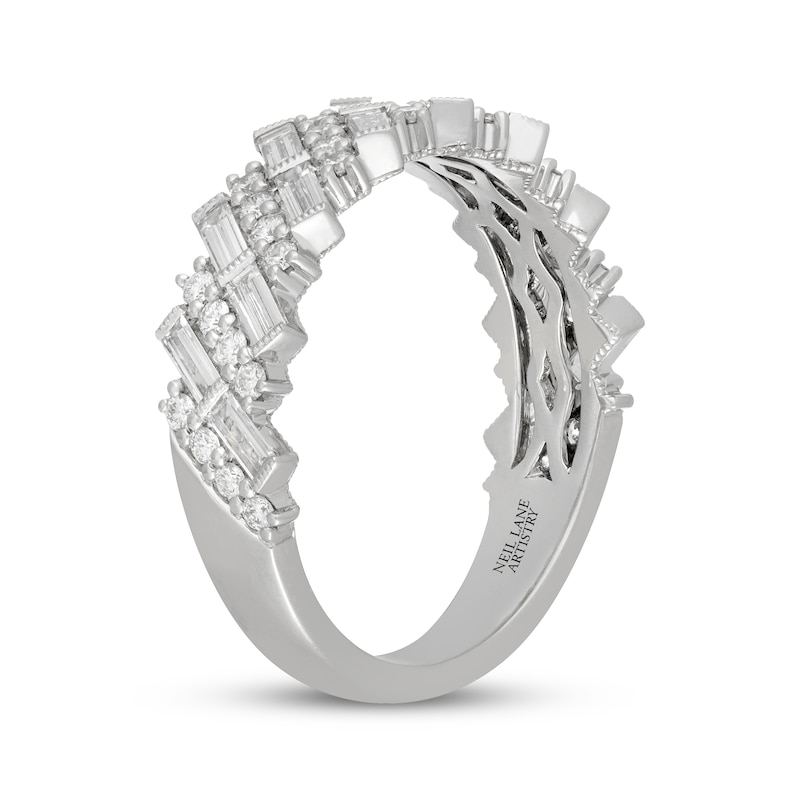 Main Image 2 of Neil Lane Artistry Baguette & Round-Cut Lab-Grown Diamond Anniversary Ring 1 ct tw 14K White Gold