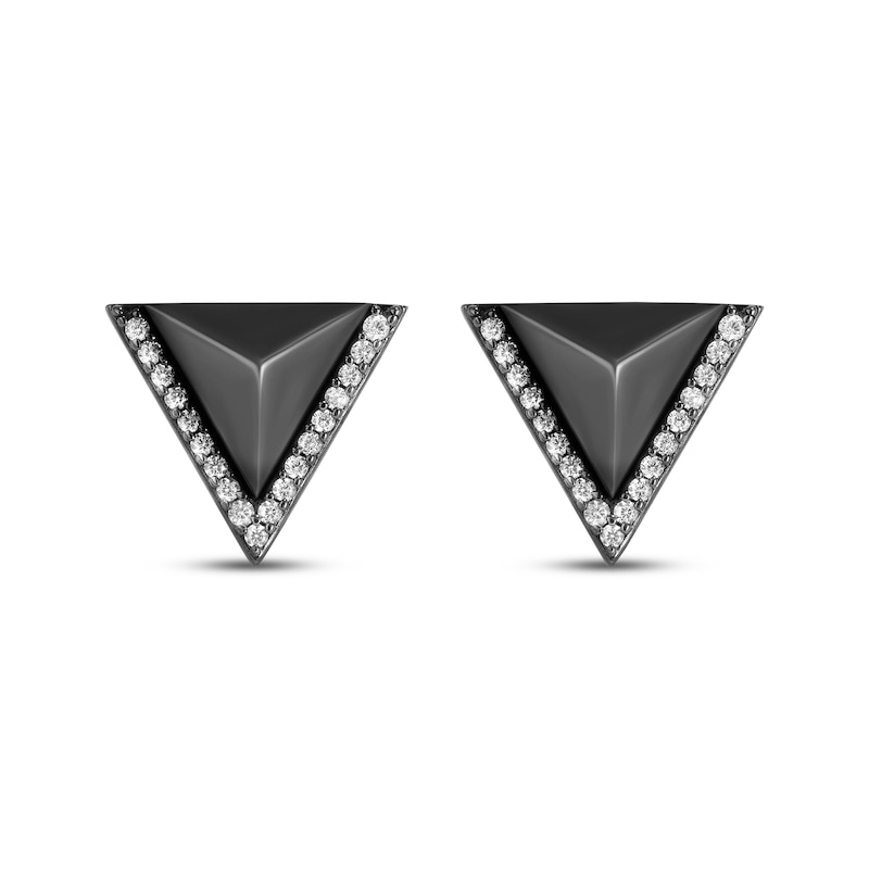 Main Image 2 of Star Wars Darth Vader Diamond Stud Earrings 1/8 ct tw Black Rhodium-Plated Sterling Silver