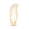 Thumbnail Image 2 of Now + Forever Diamond Chevron Two-Row Anniversary Ring 1/8 ct tw 10K Yellow Gold