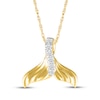 Thumbnail Image 1 of Diamond Mermaid Tail Necklace 1/10 ct tw 10K Yellow Gold 18&quot;
