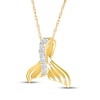 Thumbnail Image 2 of Diamond Mermaid Tail Necklace 1/10 ct tw 10K Yellow Gold 18&quot;