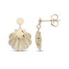 Thumbnail Image 3 of Seashell Dangle Earrings 14K Yellow Gold