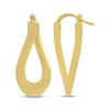 Thumbnail Image 3 of Twist Hoop Earrings Hollow 14K Yellow Gold
